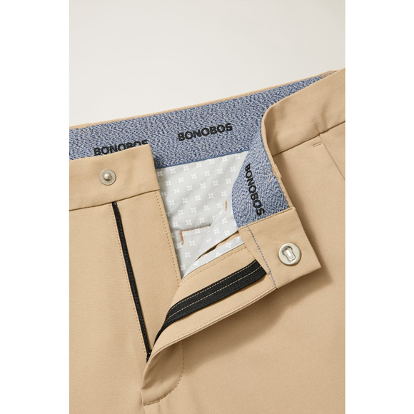 $129 Bonobos Men's Performance Link Pants Oak Khaki Size 32X32 Athletic Golf